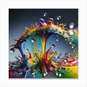 Rainbow Splash Canvas Print