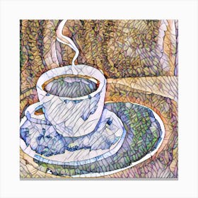 Subdued Coffee Tile Canvas Print