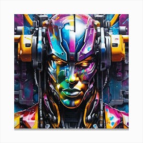 Robot Head Canvas Print