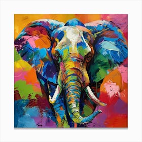 Colorful Elephant 9 Canvas Print