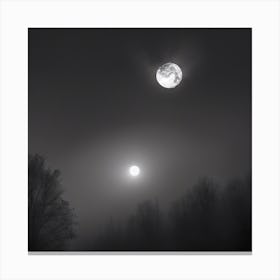 Moon In The Mist Canvas Print