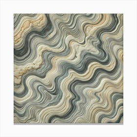 Wavy Marble Wall Art Canvas Print