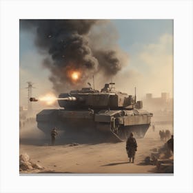 Tank Battle 2 Canvas Print