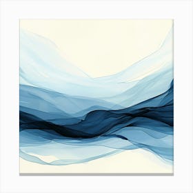 Abstract Blue Wave Canvas Print