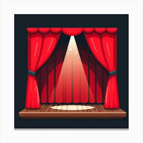 Stage Curtain Canvas Print