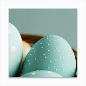 Easter Eggs In A Basket Canvas Print