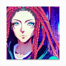 Anime Girl With Braids Pretty Anime Characters Canvas Print
