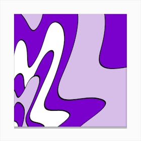 Purple And White Swirls 1 Canvas Print