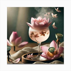 Sovereign Flame Earthy Lotus Blossom Cocktail Canvas Print