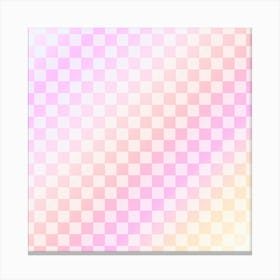 Pastel Checkered Background Canvas Print