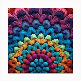 Crocheted Flower Canvas Print