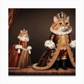 King And Queen Cat Canvas Print