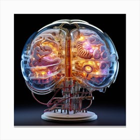 Brain On A Stand Canvas Print