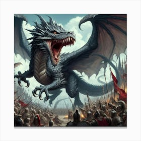 Dragon Battle 1 Canvas Print