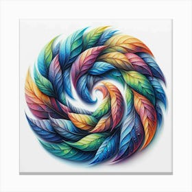 Spiral Of Feathers Canvas Print