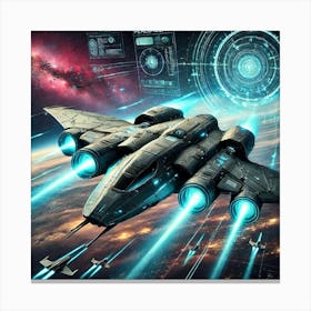 A Futuristic Sci Fi Scene Peacekeeper Scout Canvas Print