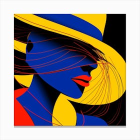 Woman In A Hat 6 Canvas Print