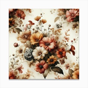 Floral Wallpaper 4 Canvas Print