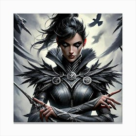 Zoya Nightshade Portrait 1 Canvas Print