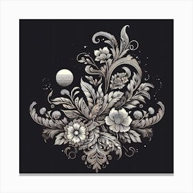 Ethereal Floral Design Canvas Print