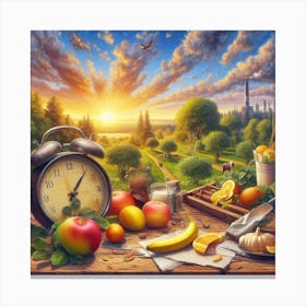 Sunrise In The Countryside Canvas Print