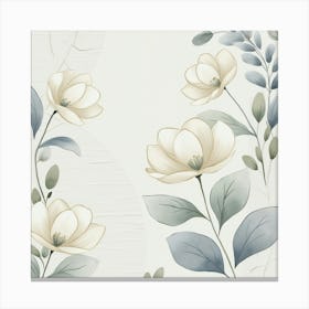 Leonardo Phoenix A Serene Illustration Of Japandiinspired Flor 3 Canvas Print