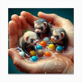 Ferrets 4 Canvas Print