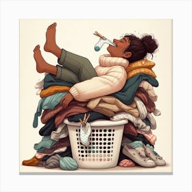 Laundry Day Art Print 5 Canvas Print