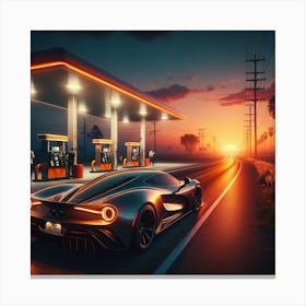 Sunset Drive Oasis Canvas Print