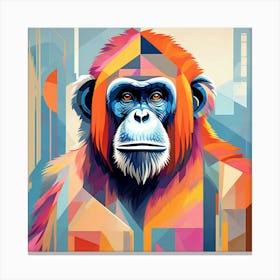 Abstract modernist Orangutan 1 Canvas Print