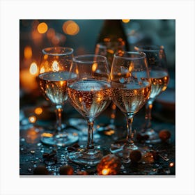 Glass Of Champagne Canvas Print