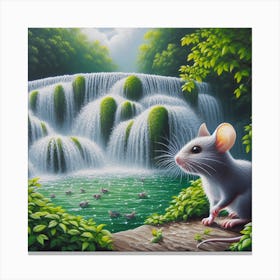 Rat By The Waterfall Canvas Print