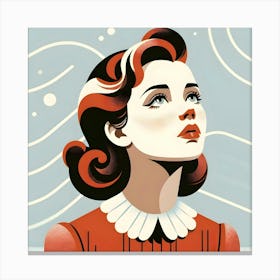 Woman Looking Up Canvas Print