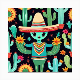 Mexican Cactus 52 Canvas Print