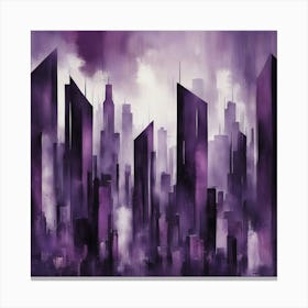 Purple Cityscape 2 Canvas Print