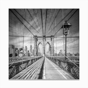 Brooklyn Bridge Square Canvas Print