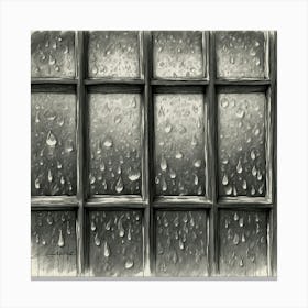 Raindrops On The Window Canvas Print
