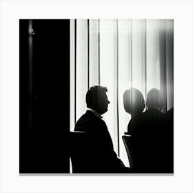 Silhouette Of Businessmen Canvas Print