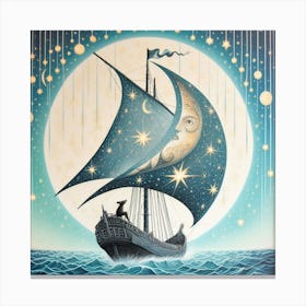 Moonlight Sail Canvas Print