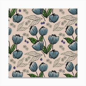 Mute Floral Canvas Print