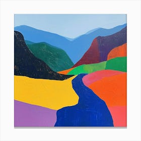 Colourful Abstract Durmitor National Park Montenegro 2 Canvas Print