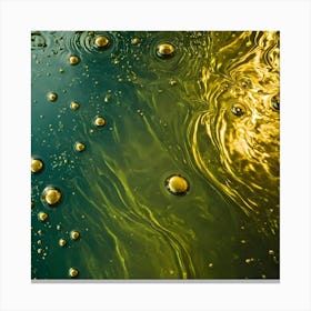 olive gold abstract wave art 10 Canvas Print