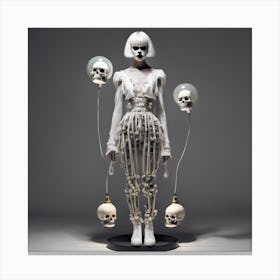Skeletal Couture Canvas Print