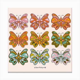 Rainbow Butterflies Canvas Print