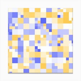 Blue And Yellow Squares 2 Canvas Print
