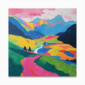 Colourful Abstract Tatra National Park Poland 2 Canvas Print