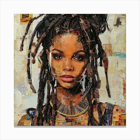 African Woman With Dreadlocks #02 Canvas Print