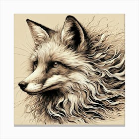 Fox illustration 5 Canvas Print