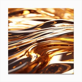 Gold Liquid Canvas Print