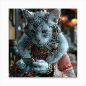 Chinese Cat Canvas Print